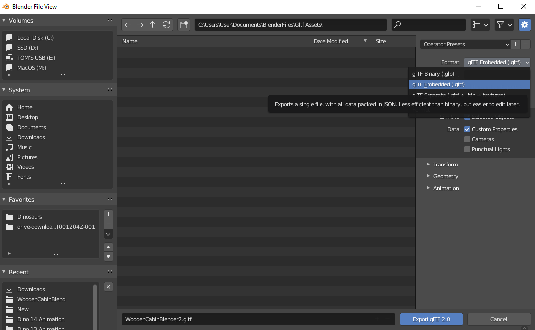 Importing a file into Blender