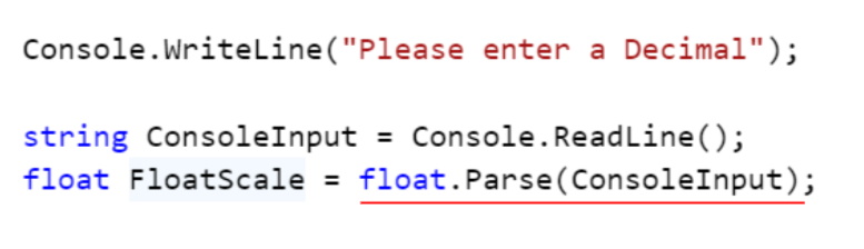 An example comparing 2 different code blocks