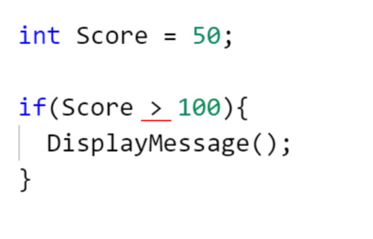An example comparing 2 different code blocks