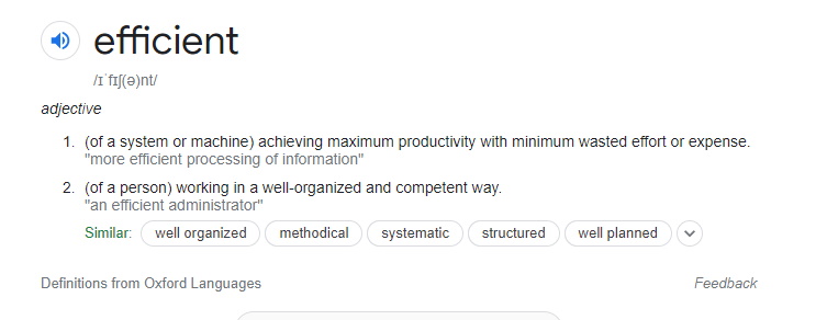 Description of Efficient