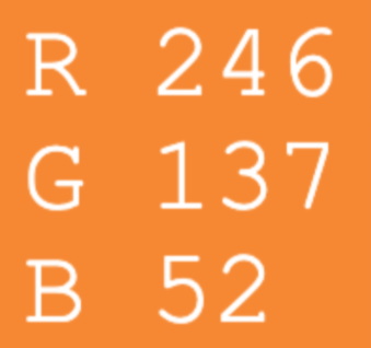 Image of orange in pixel data